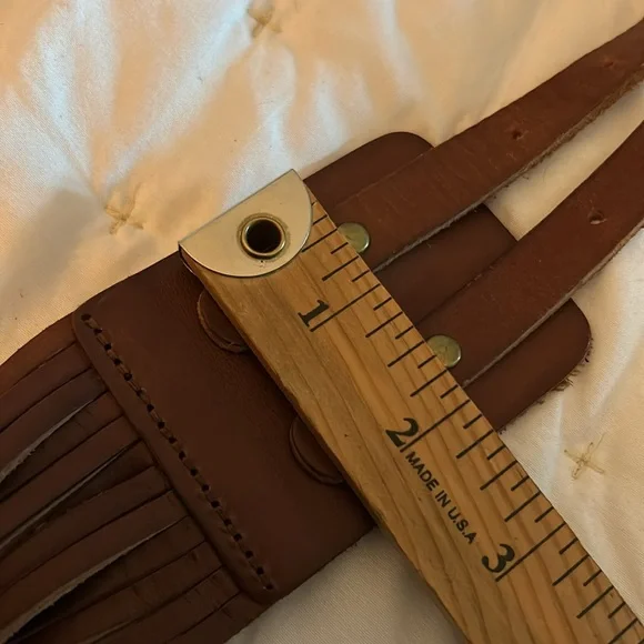 J.Crew double buckle belt Vintage J. Crew Women's S Wide Belt Brown Leather med - Picture 7 of 10